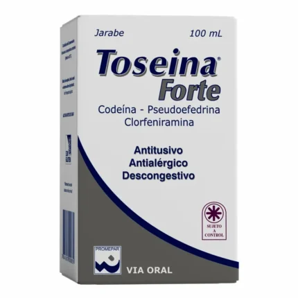 Fles Toseina Codeina Pseudoefedrina Forte 10 mg hoestsiroop van 100 mL op THC Online Kopen