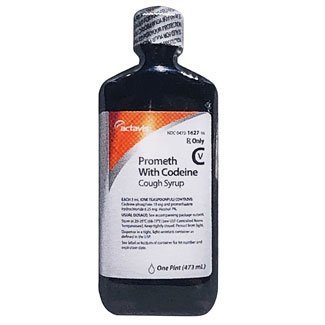 Originele fles Actavis Promethazine Codeine hoestsiroop in discrete verpakking