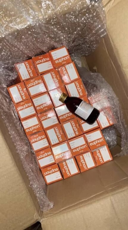 Fles Euphon sirop 300ml codeïne siroop voor droge hoest van THC Online Kopen