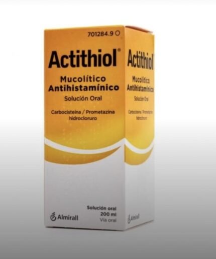 Actithiol Mucolitico Antihistaminico fles voor effectieve verzachting van hoest en congestie