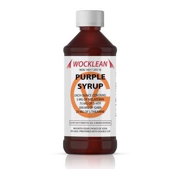 WOCKLEAN Purple (16oz) Pint premium paarse ontspanningssiroop fles op THC Online Kopen