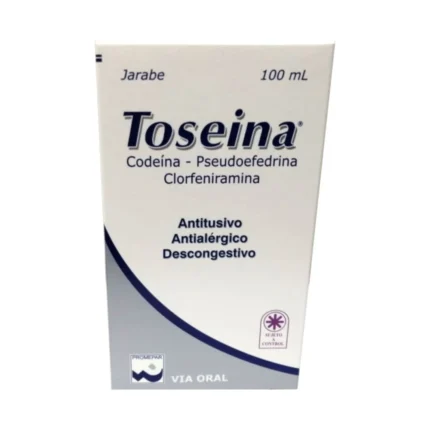 Toseina Codeina Pseudoefedrina Clorfeniramina 100ML fles voor hoestverlichting